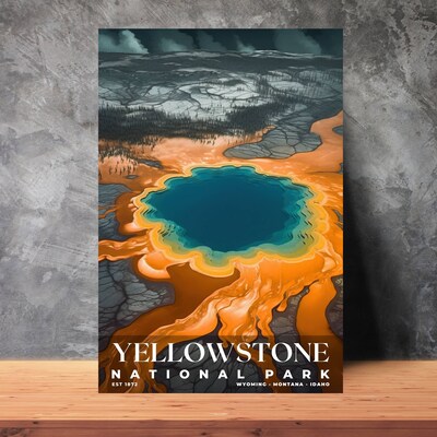 Yellowstone National Park Poster, Travel Art, Office Poster, Home Decor | S3 - image3